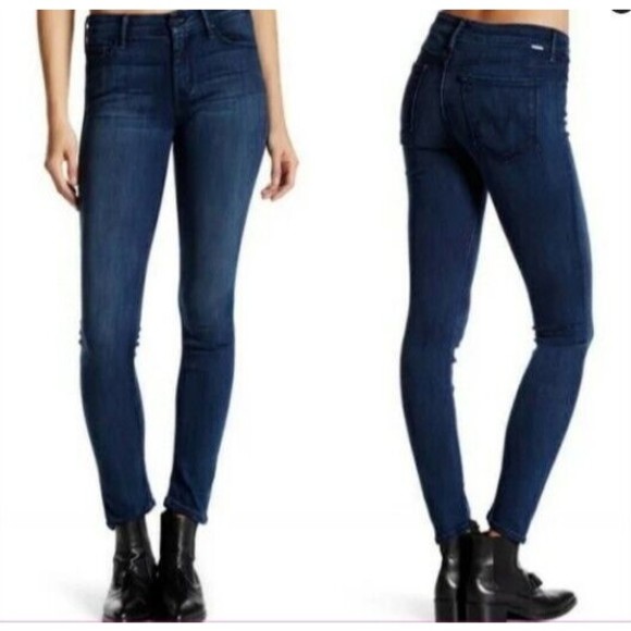 MOTHER The Looker Denim Skinny Jean in Dreamy Dark Wash Sz 27 - Picture 1 of 10